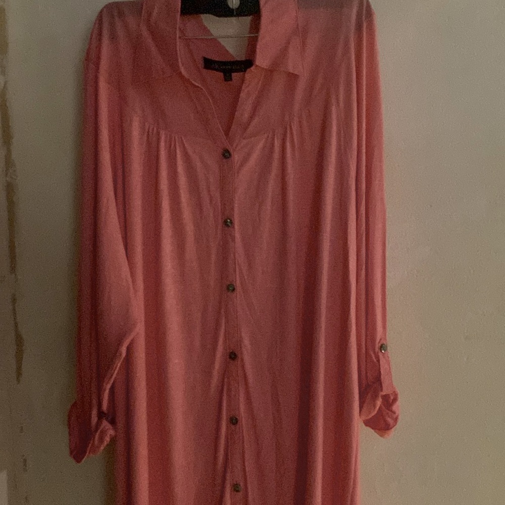 Anne Klein NWT Pink Beach Cover Up 1x
